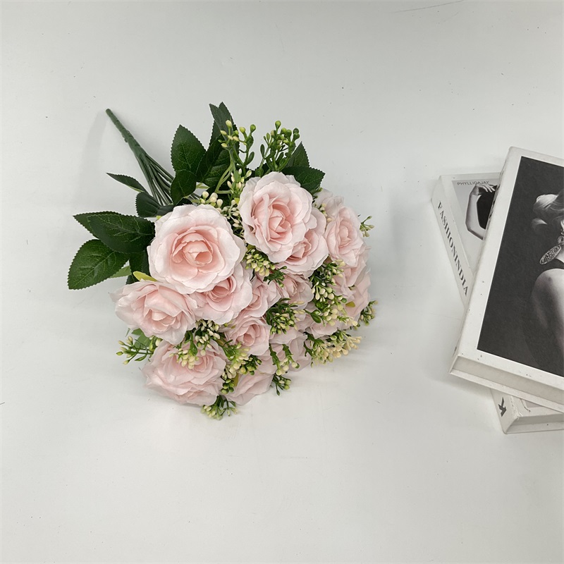 China New Arrival Colorful Silk Large Artificial Flower Heads Wholesale Artificial Flower Rose Flower For Wedding Decoration Suppliers, Factories