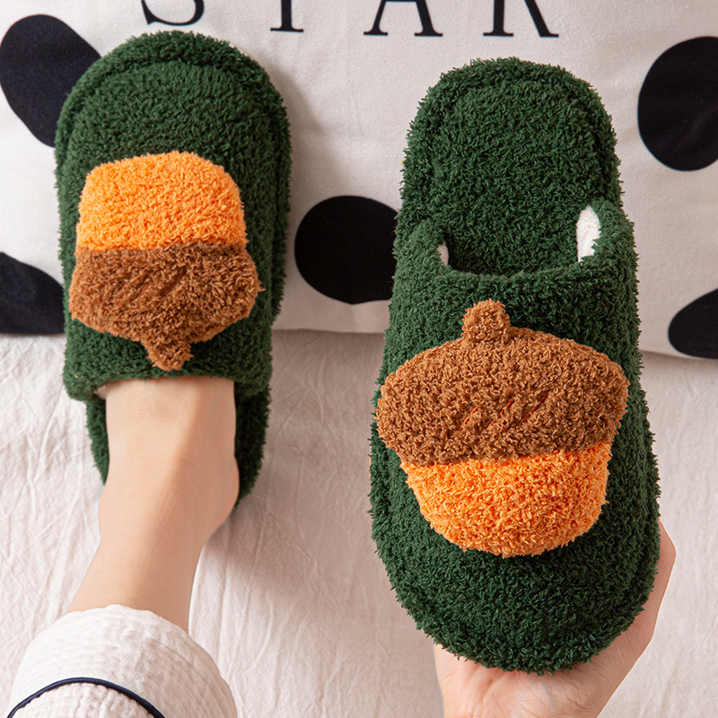 China Slippers women's winter home indoor couple warm ins cute plush non-slip floor household cotton slippers women's winter Manufacturer, Factory
