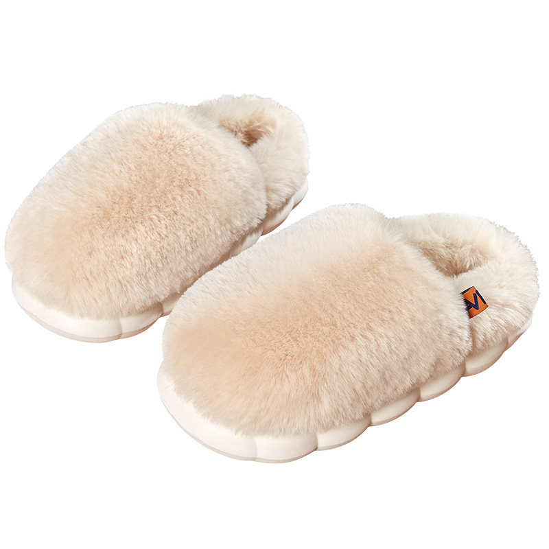 Wholesale Wool cotton slippers women's indoor couple home a pair of warm thick bottom, puffy cat feeling, simple autumn and winter non-slip Factory, Quotes