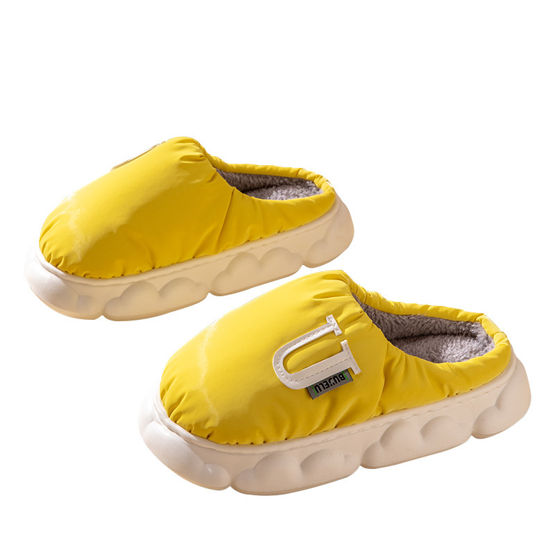 Wholesale Home cotton slippers women's autumn and winter indoor comfortable simple thick bottom warm couple cotton slippers men Supplier, Factories
