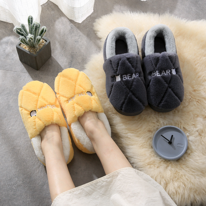 Wholesale Household cotton slippers women's autumn and winter all-inclusive with home indoor thick bottom non-slip warm plush cute household slippers Factories, Quotes