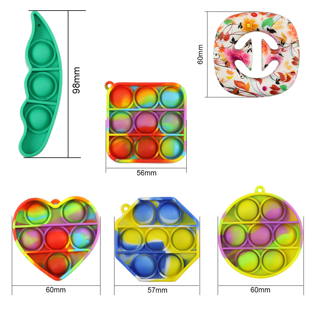 China Silicone Stress Reliever Toy Push pop pop Simple Dimple Bubble Squeeze Sensory Fidget Toy Set For Kids Manufacturer, Quotes