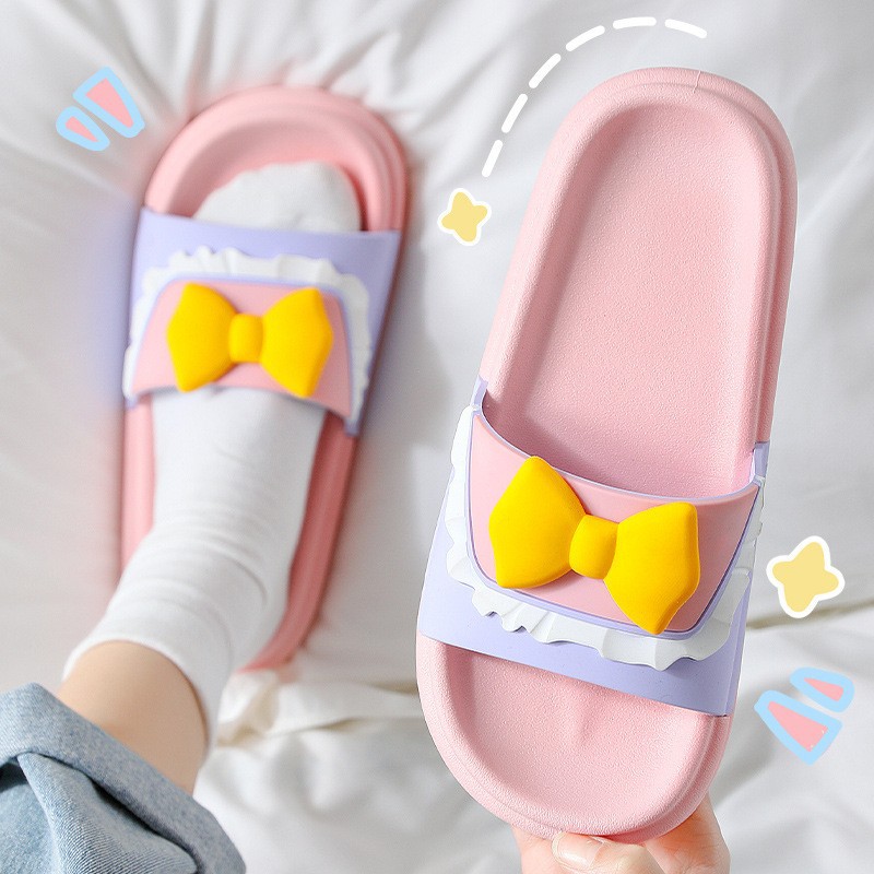 Wholesale Slippers Summer Lady Bowknot Princess Wind Indoor Household Sandals Outdoor Wear Non slip Wholesale Supplier, Suppliers