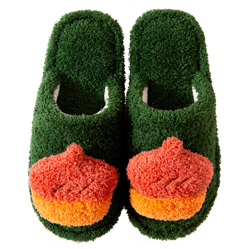 China Slippers women's winter home indoor couple warm ins cute plush non-slip floor household cotton slippers women's winter Manufacturer, Factory
