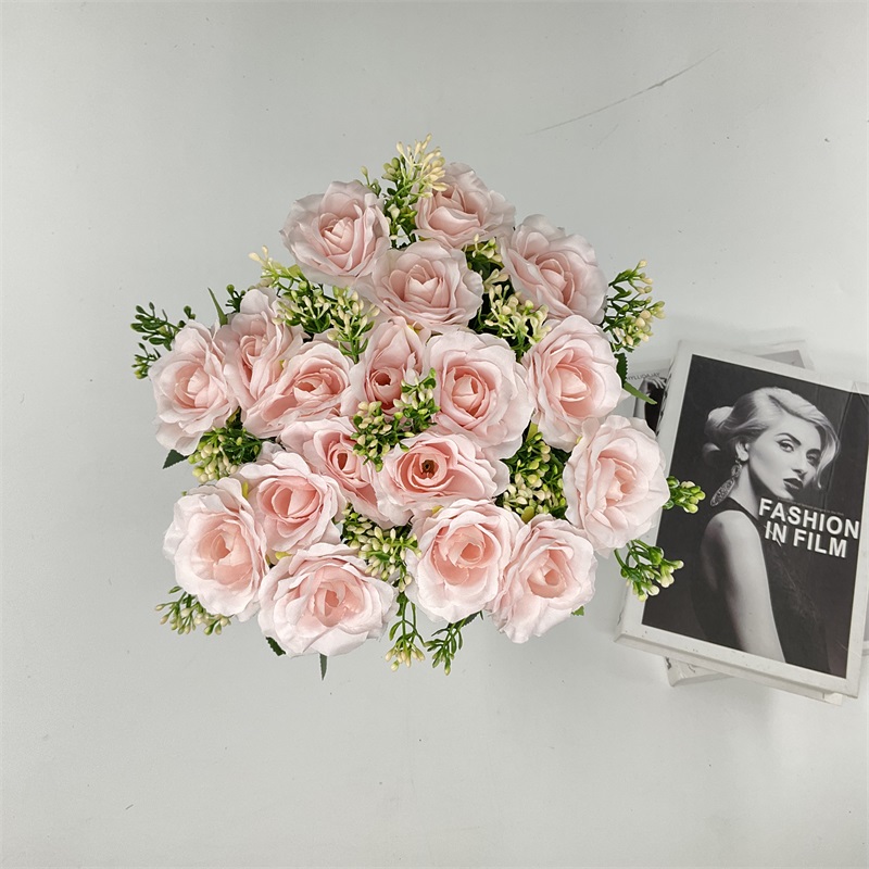China New Arrival Colorful Silk Large Artificial Flower Heads Wholesale Artificial Flower Rose Flower For Wedding Decoration Suppliers, Factories