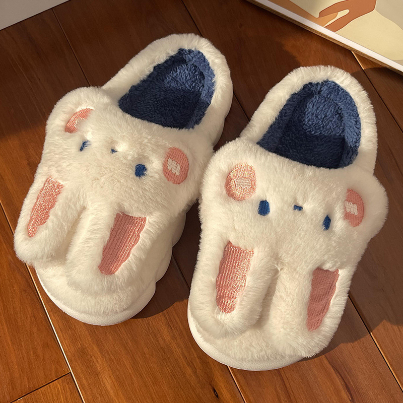 Wholesale Wholesale cow cotton slippers women wear thick-soled fleece bags and warm plush slippers outside the home in autumn and winter Suppliers, Quotes
