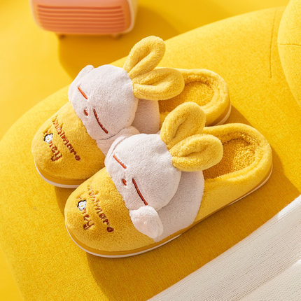 China Rogue rabbit cotton slippers women's winter home home cute rabbit cartoon plush warm thick bottom non slip slippers men Factories, Quotes