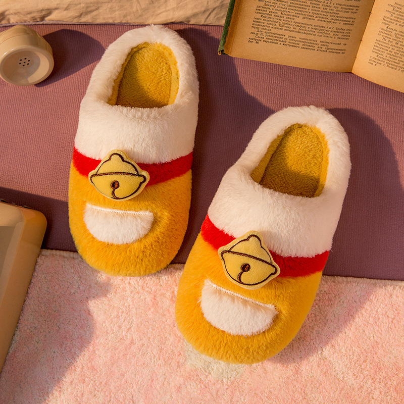 Wholesale New cotton slippers women's autumn and winter home indoor cute cartoon wind plush cotton slippers confinement shoes women Manufacturers, Pricelist