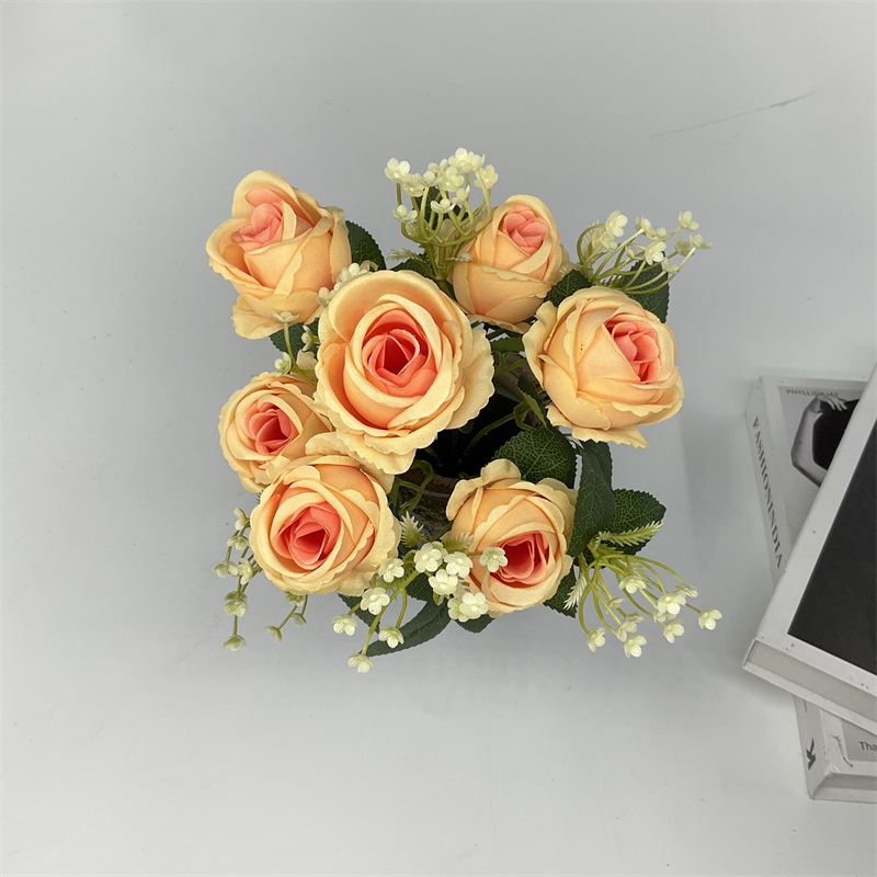 Wholesale Factory hot Competitive Price Good Quality 9-Head kola Sophie Rose Artificial Flower Rose bud For Wedding Tea Rose Supplier, Factories