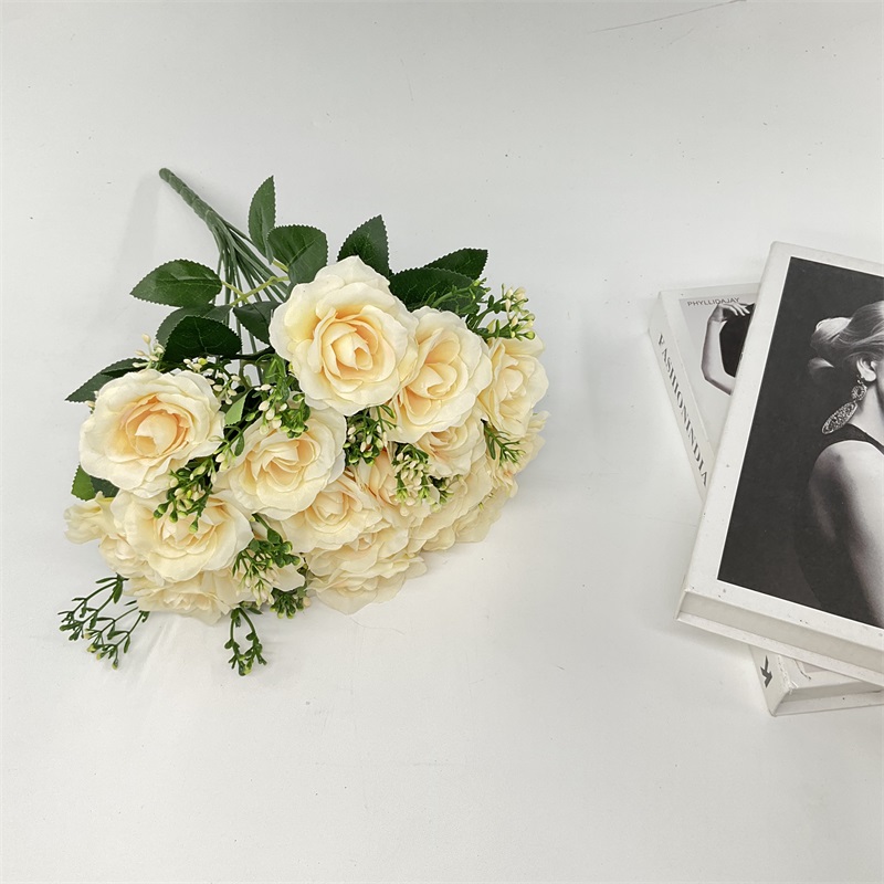 China New Arrival Colorful Silk Large Artificial Flower Heads Wholesale Artificial Flower Rose Flower For Wedding Decoration Suppliers, Factories