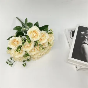 China New Arrival Colorful Silk Large Artificial Flower Heads Wholesale
