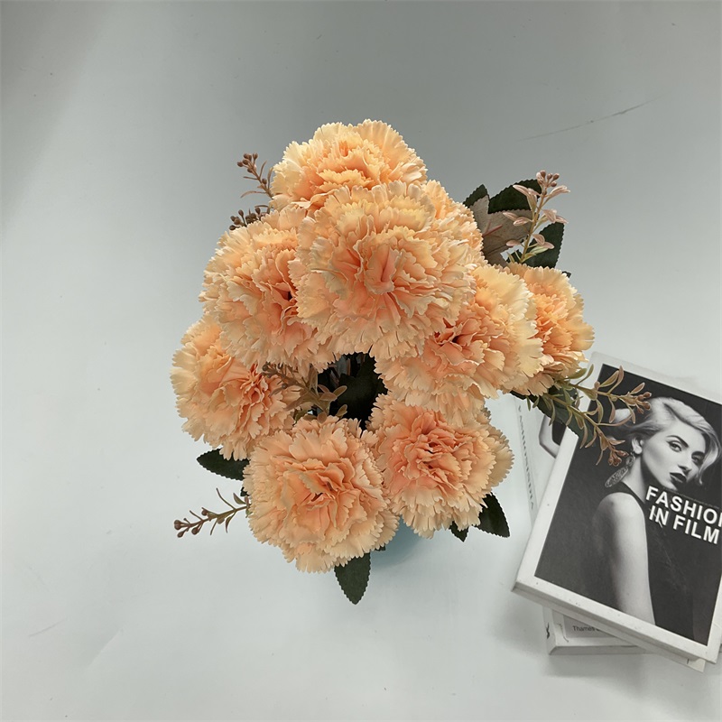 China Hot sale artificial flower Seven heads bath velvet various color rose flower for wedding decor Large carnation Supplier, Factories