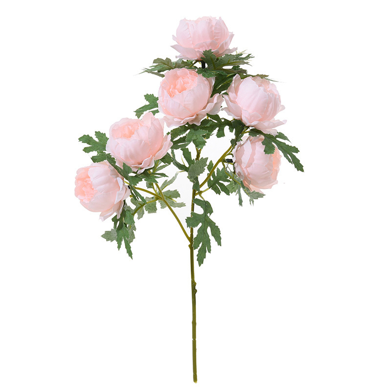 China Spring new table flower arrangement simulation 6 single small tea rose wedding decoration photography props fake flower simulation flower Suppliers, Factory