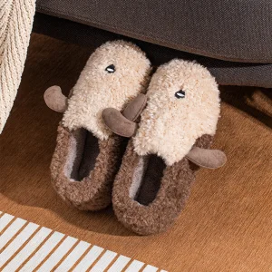 Wholesale Cotton Slippers Couples Warm Plush