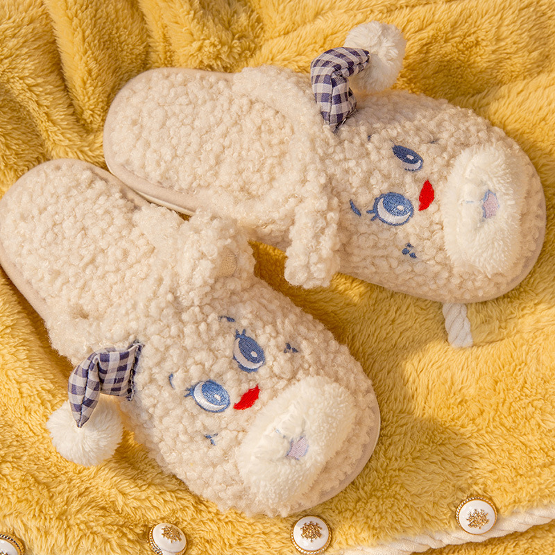Wholesale New cotton slippers Women's lovely cartoon in autumn and winter Home warm plush cotton slippers Wear slippers outside Manufacturer, Pricelist