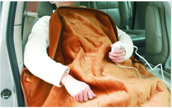 China Heated Car Electrical Blanket Travel blanket heating Blanket with USB cable Manufacturers, Supplier