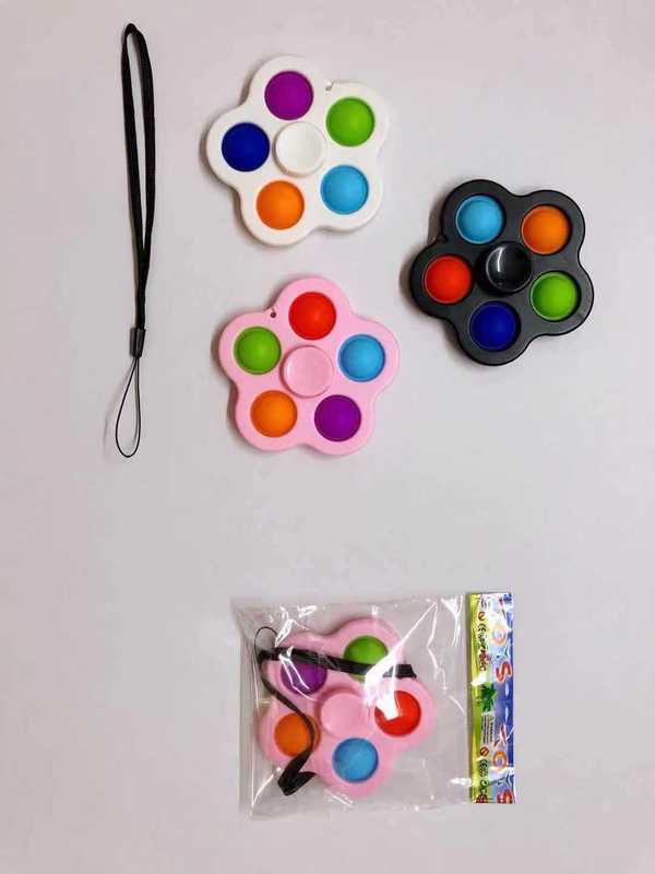 Wholesale Plastic Stress Relief Simple Dimple Fidget Sensory Toy Flower Shape Silicone Autism Anxiety Relief Pop Bubble Fidget Sensory Toy Manufacturer, Suppliers