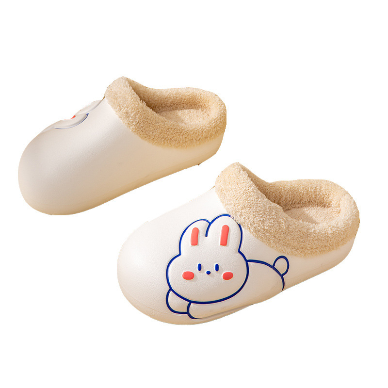 China Cotton slippers women winter thick bottom home indoor warm cute rabbit plush couple cotton slippers men Manufacturer, Manufacturers