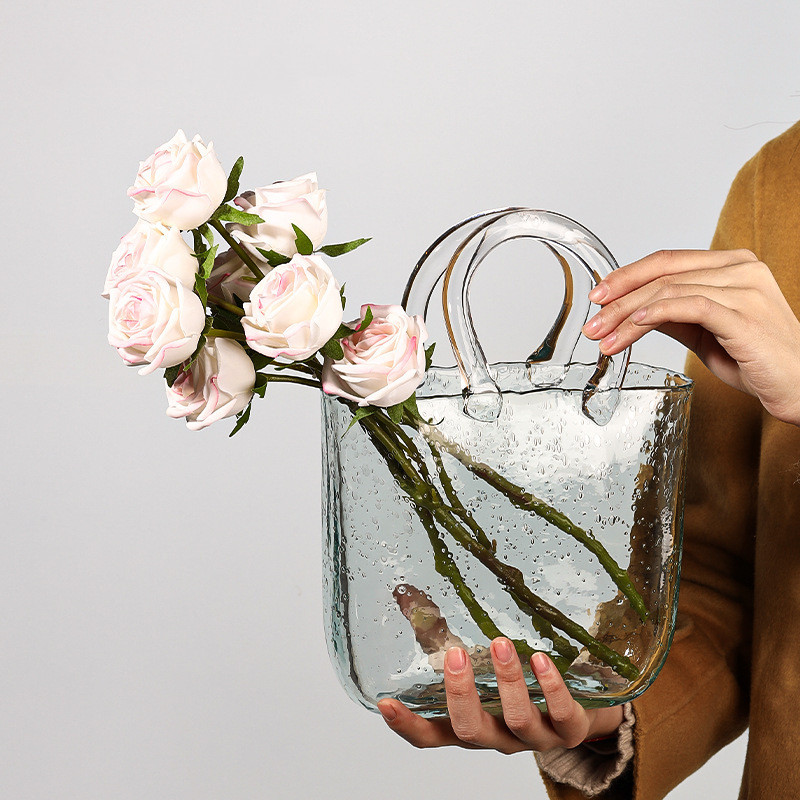 Wholesale Small Diameter Dwarf Flower Decoration Colour Glass Vase for Living Room Home Decoration Glass Vase for Flowers Manufacturers, Factory