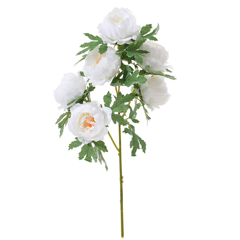 China Spring new table flower arrangement simulation 6 single small tea rose wedding decoration photography props fake flower simulation flower Suppliers, Factory