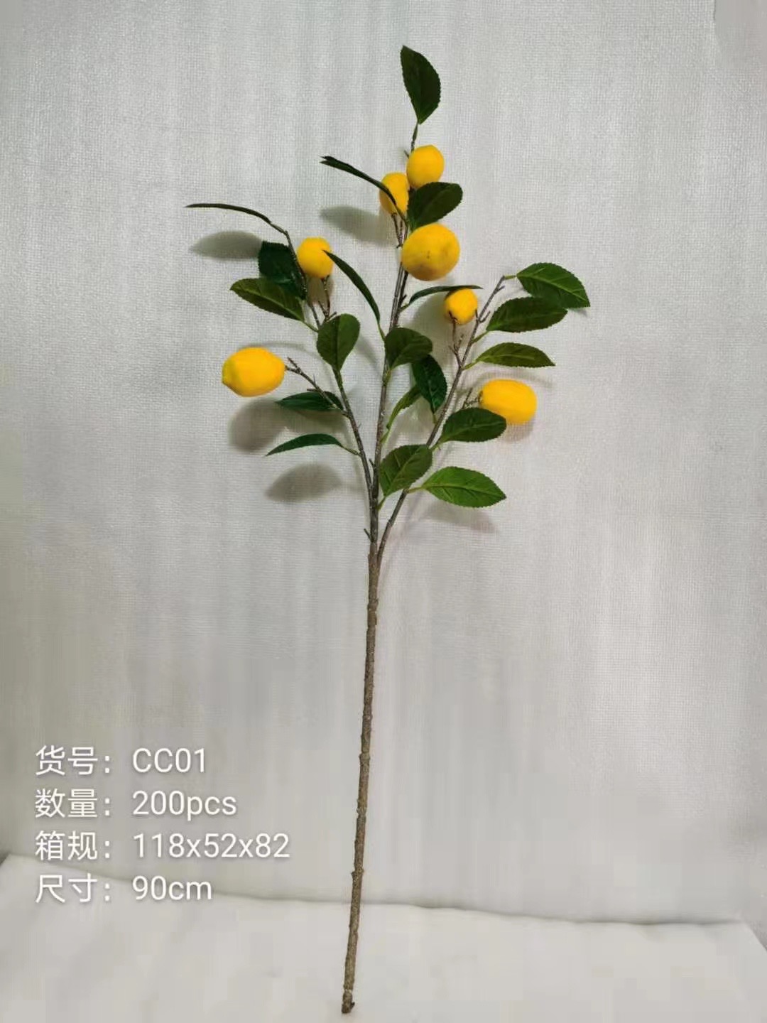 China Artificial Fruit Lemon Decorative Lemon Plants Artificial Stem Lemon Manufacturer, Factory