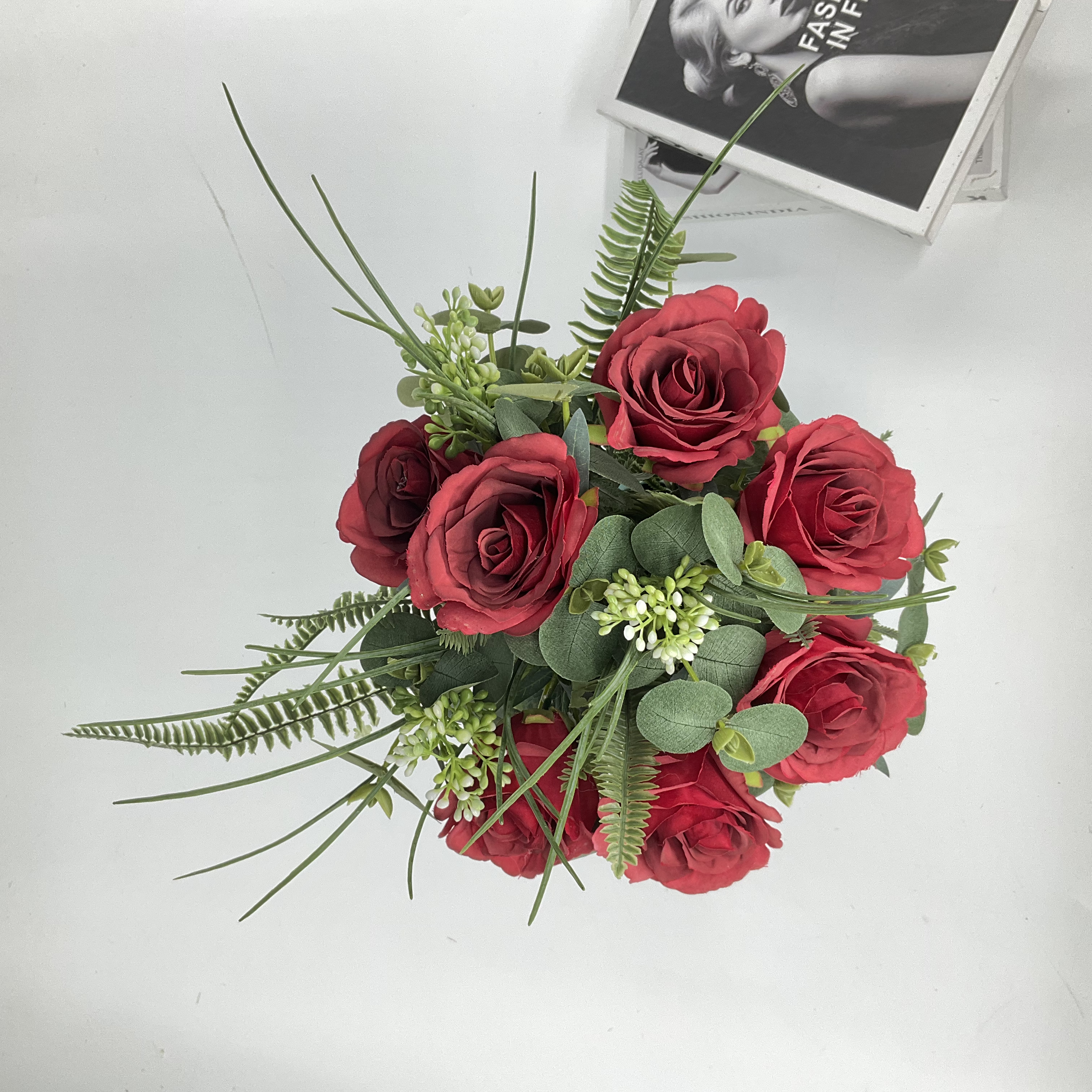 Wholesale Competitive Price Good Quality 9-Head  kola Sophie Rose Artificial Flower Rose For Wedding Suppliers, Factories