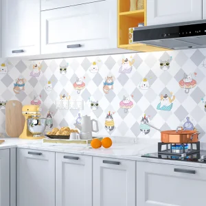 China PVC Bathroom Kitchen Wall Decor Vinyl Self Adhesive Wall Stickers