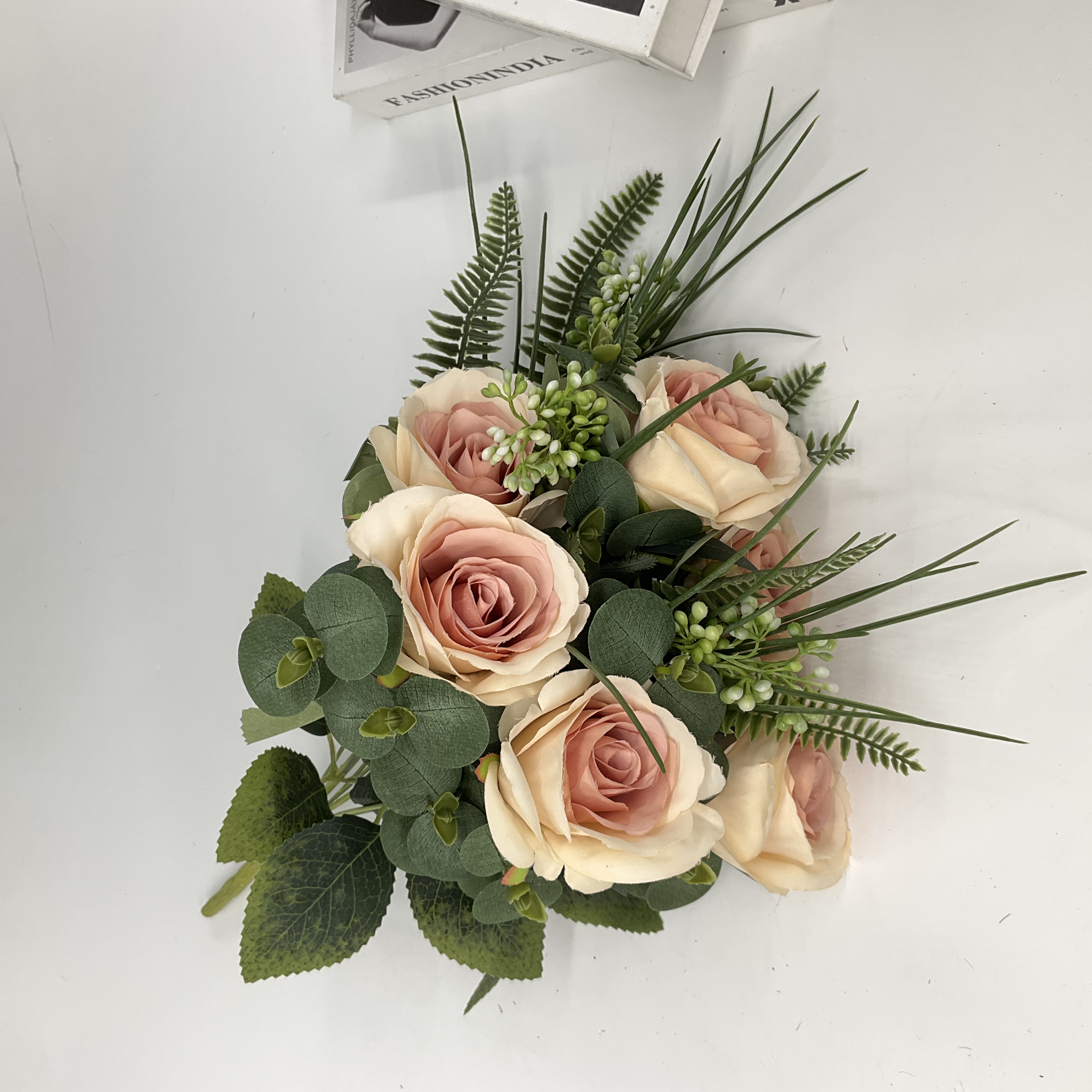Wholesale Competitive Price Good Quality 9-Head  kola Sophie Rose Artificial Flower Rose For Wedding Suppliers, Factories