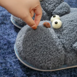 Plush Cotton Slippers Women