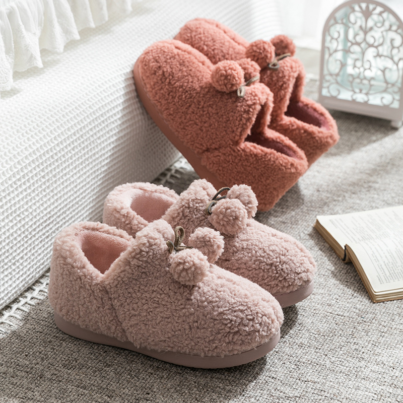 Wholesale Plush cotton shoes indoor home warm comfortable cotton shoes couples do not smelly feet bedroom cotton slippers wholesale Factories, Pricelist