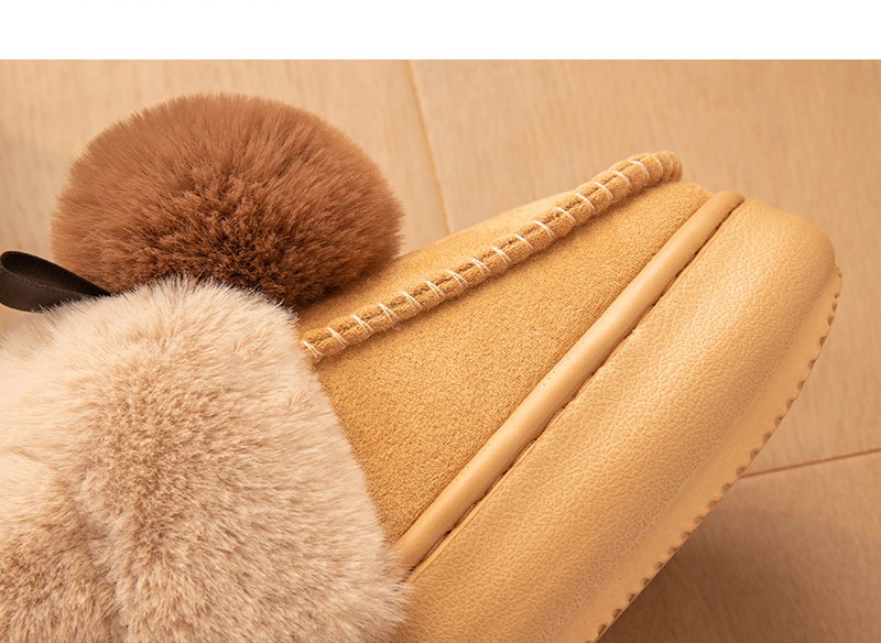 Wholesale Outer wear cotton slippers women winter thick bottom snow boots plus velvet thick warm bag with cotton slippers factory Suppliers, Factory