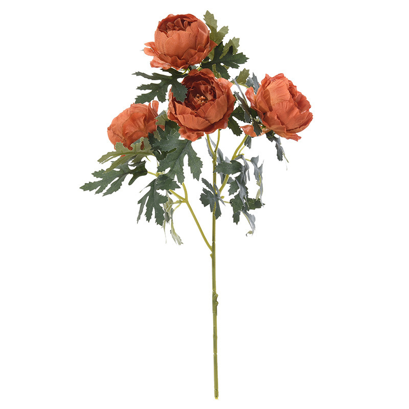 China Spring new table flower arrangement simulation 6 single small tea rose wedding decoration photography props fake flower simulation flower Suppliers, Factory