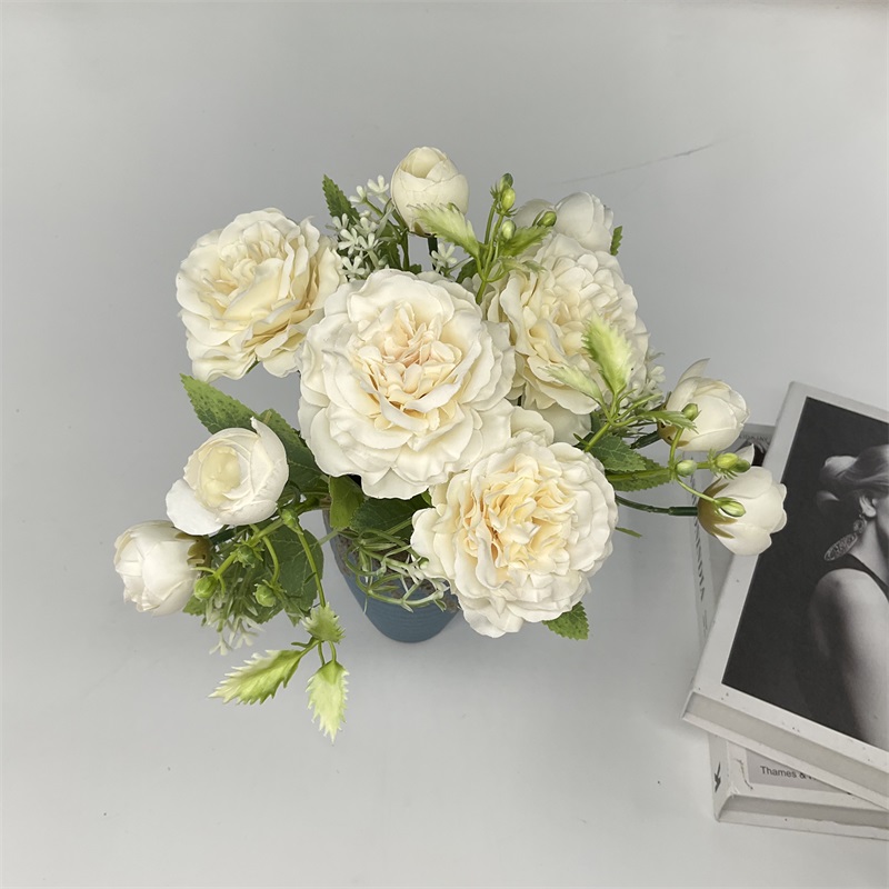 China Hot sale artificial flower 5pcs/bath velvet various color rose flower for wedding decor Large peony Supplier, Factory