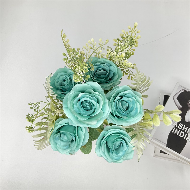 China 7 Fork Factory Hot Sell Love Artificial Rose WOMEN flower Wedding supplies Wedding decoration Holding Flowers Manufacturer, Pricelist