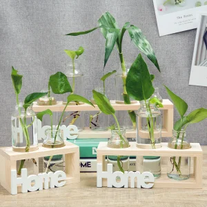 Home decorative clear glass vase