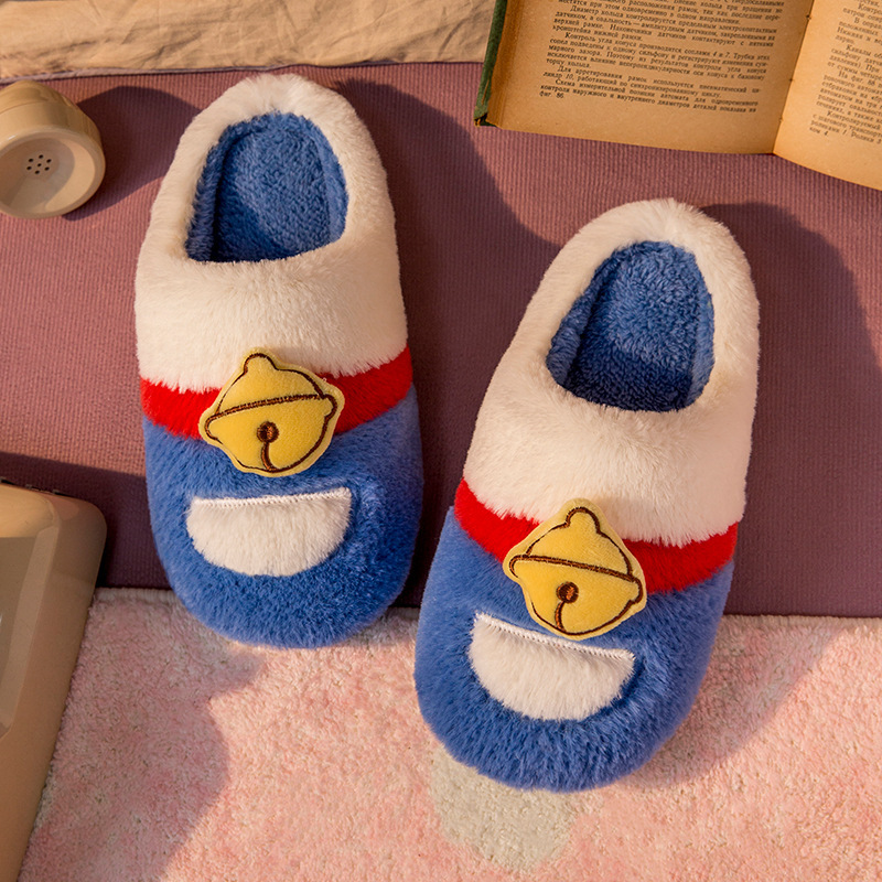 Wholesale New cotton slippers women's autumn and winter home indoor cute cartoon wind plush cotton slippers confinement shoes women Manufacturers, Pricelist