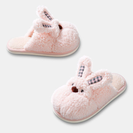 China Cute bear rabbit cotton slippers women autumn and winter home indoor suede warm cartoon couple plush cotton slippers Factories, Quotes