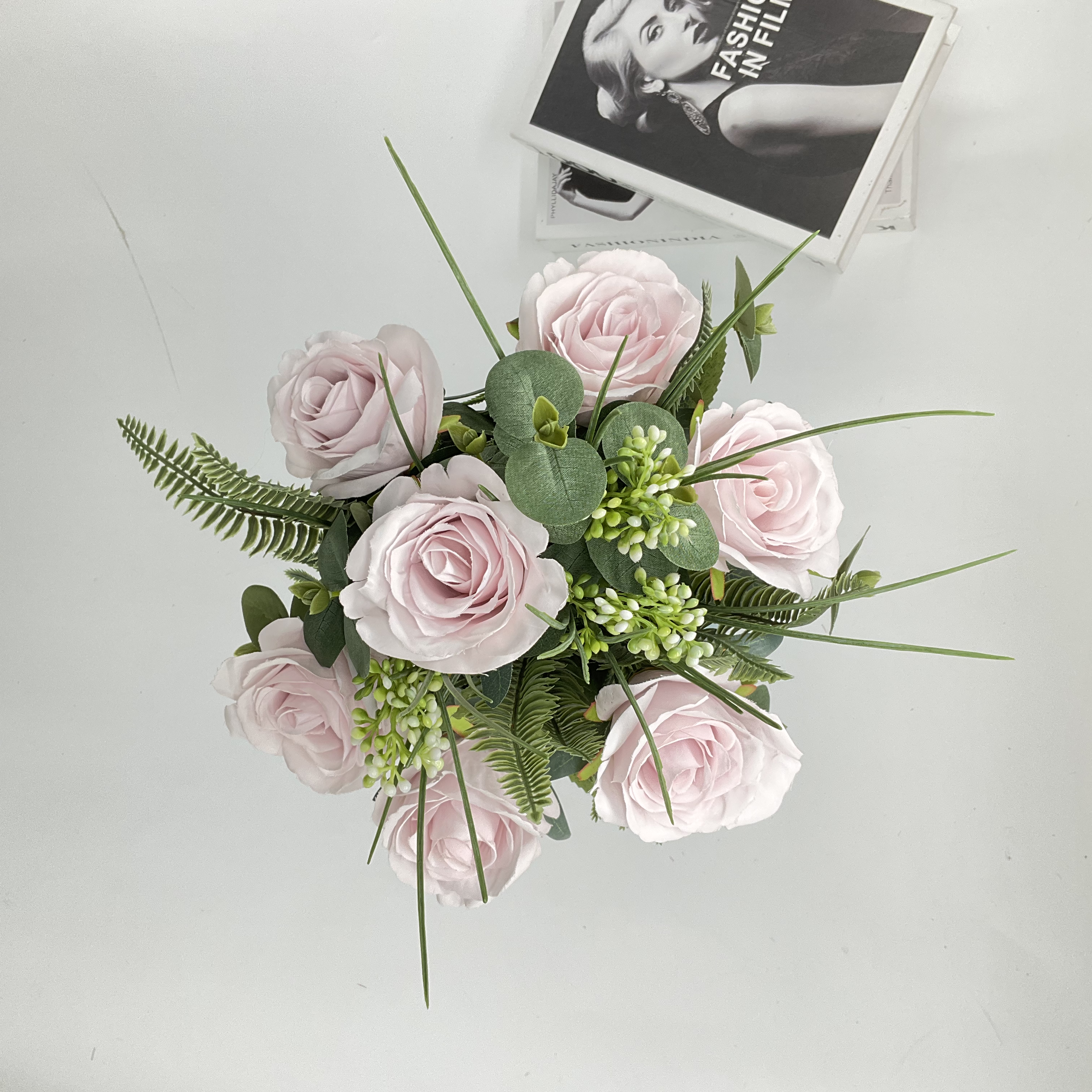 Wholesale Competitive Price Good Quality 9-Head  kola Sophie Rose Artificial Flower Rose For Wedding Suppliers, Factories