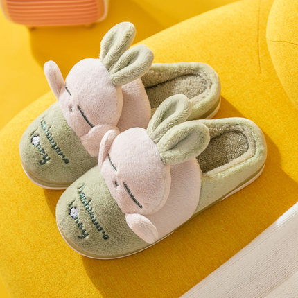 China Rogue rabbit cotton slippers women's winter home home cute rabbit cartoon plush warm thick bottom non slip slippers men Factories, Quotes