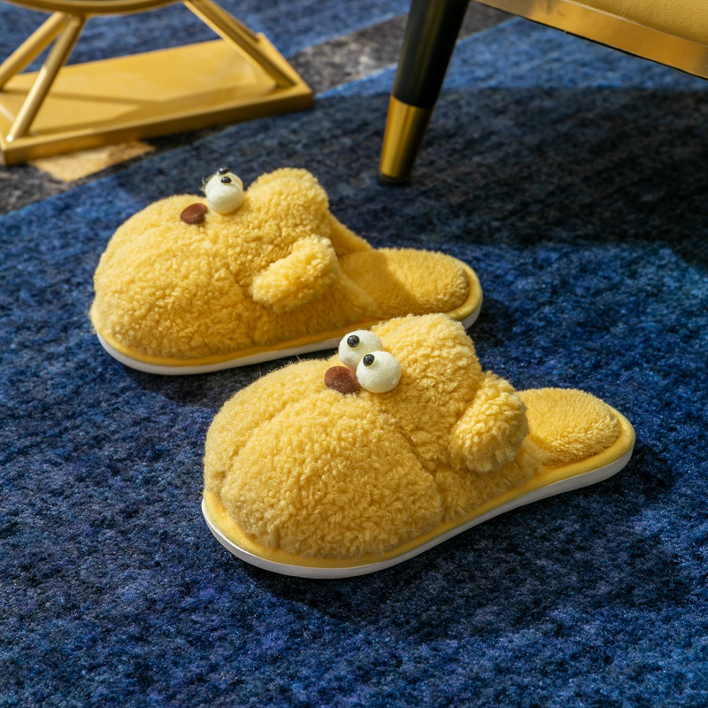Wholesale New Cotton Slippers Women Autumn and Winter Thick Bottom Cute Plush Slippers Home Couples Indoor Hair Slippers Wholesale Manufacturer, Factories