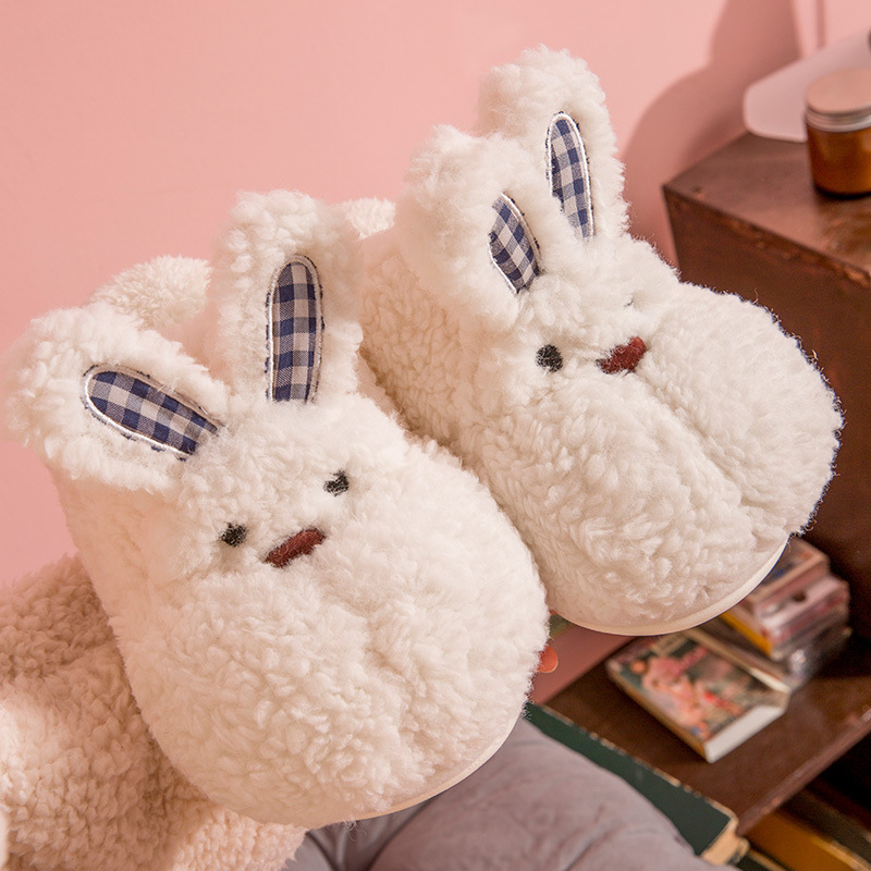 China Cute bear rabbit cotton slippers women autumn and winter home indoor suede warm cartoon couple plush cotton slippers Factories, Quotes