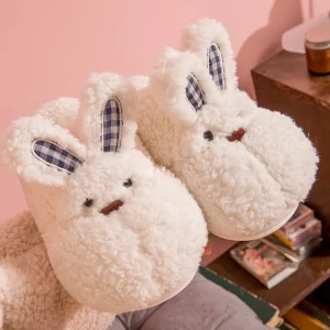 Plush Suede Cotton Slippers