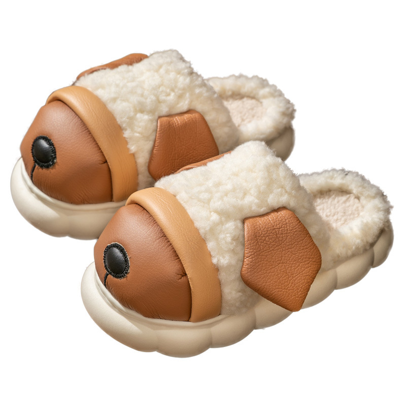 Wholesale Step on feeling cotton slippers women's autumn and winter warm thick bottom home indoor couple cartoon low bag and cotton slippers men Manufacturers, Factories