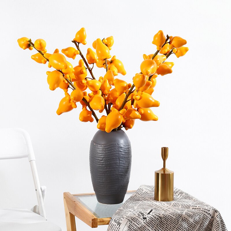 China Five generations of fruit real flowers Fulu fruit fresh cut flowers golden fruit wedding family decoration flower arrangement five-finger eggplant fruit flowers Factory, Factories