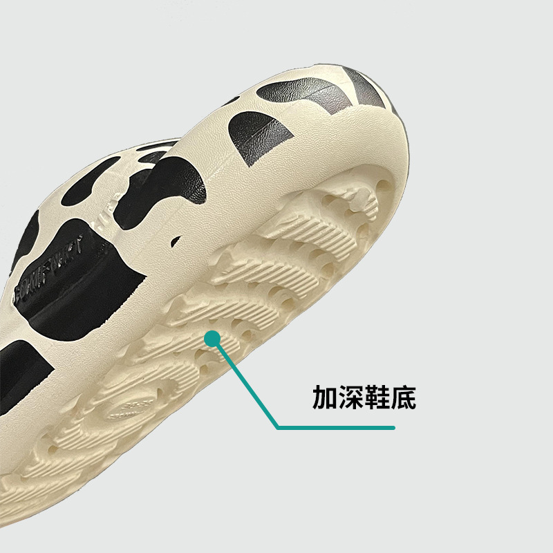 China Foreign trade cow's feeling of stepping on feces cool slippers female summer household soft bottomed ins fashionable couple's anti-collision slippers Manufacturers, Factories