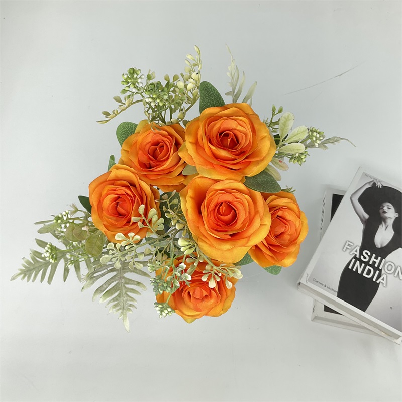 China 7 Fork Factory Hot Sell Love Artificial Rose WOMEN flower Wedding supplies Wedding decoration Holding Flowers Manufacturer, Pricelist