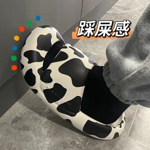 China Foreign trade cow's feeling cool slippers female summer household soft bottomed anti-collision
