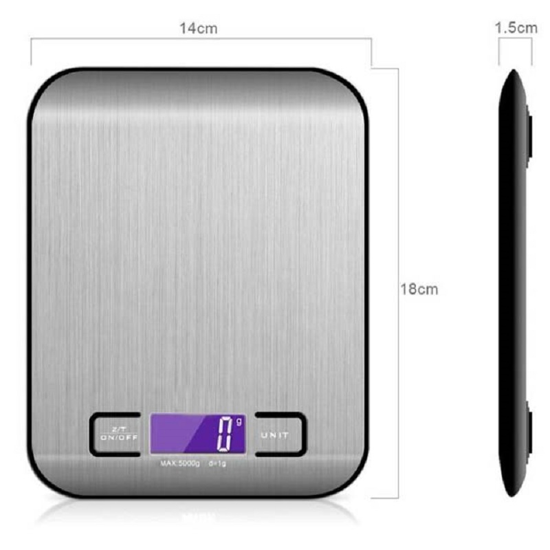Wholesale Platform Lcd Stainless Steel 5 Kg Weight Measuring Electronic Weighing Digital Food Kitchen Scale  Supplier, Factory