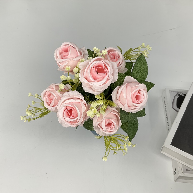 Wholesale Factory hot Competitive Price Good Quality 9-Head kola Sophie Rose Artificial Flower Rose bud For Wedding Tea Rose Supplier, Factories