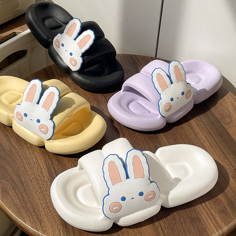 China Feet feeling cool slippers for female lovely cartoon rabbit in summer, indoor lovers thick soled sandals Manufacturer, Suppliers